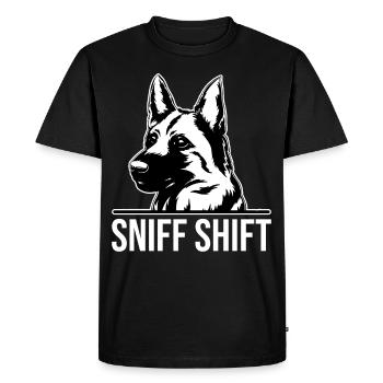 Police Officer Police Dog - Men's Premium Organic T-Shirt - black - Front - Nico (187cm)