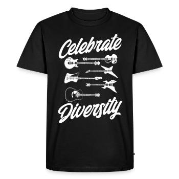 Célébrez la diversité - T-shirt Premium bio Homme - noir - Devant - Nico (187cm)