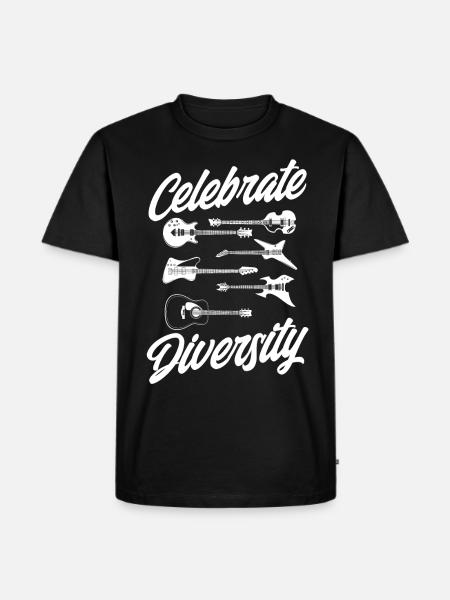 Celebrate Diversity - Men's Premium Organic T-Shirt - black