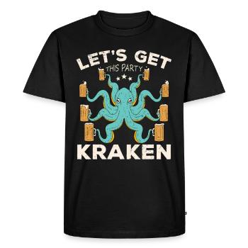 Octopus Octopus Sea Tentacle Octopus Octopus Octopus - Men's Premium Organic T-Shirt - black - Front - Nico (187cm)