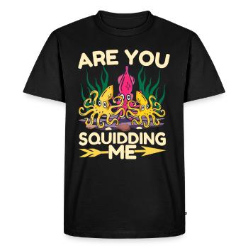 Poulpe Poulpe Tentacule de mer Poulpe Poulpe Poulpe Poulpe - T-shirt Premium bio Homme - noir - Devant - Nico (187cm)