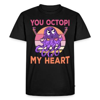 Octopus Octopus Sea Tentacle Octopus Octopus Octopus - Men's Premium Organic T-Shirt - black - Front - Nico (187cm)