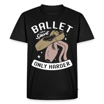 Le ballet comme un sport seulement plus dur - T-shirt Premium bio Homme - noir - Devant - Nico (187cm)