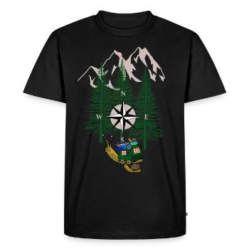 Vacances Famille Loisirs Famille Schnecke - T-shirt Premium bio Homme - noir - Devant - Nico (187cm)
