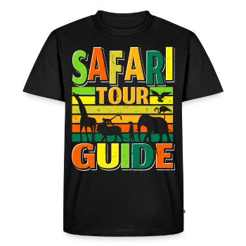 Safari Tour Guide - Men's Premium Organic T-Shirt - black - Front - Nico (187cm)