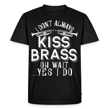 Trumpeter Trumpet Instrument Brass Music - Men's Premium Organic T-Shirt - black - Front - Nico (187cm)