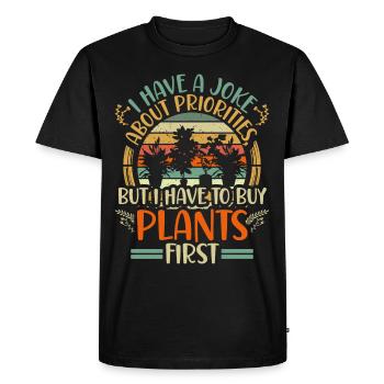Plant Lovers Gardening Garden Gardeners - Men's Premium Organic T-Shirt - black - Front - Nico (187cm)