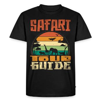 Safari Tour Guide - Men's Premium Organic T-Shirt - black - Front - Nico (187cm)