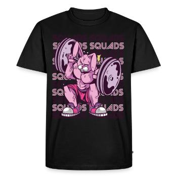 Squad Rabbit Gym Motivation Workout Strength Training - Men's Premium Organic T-Shirt - black - Front - Nico (187cm)