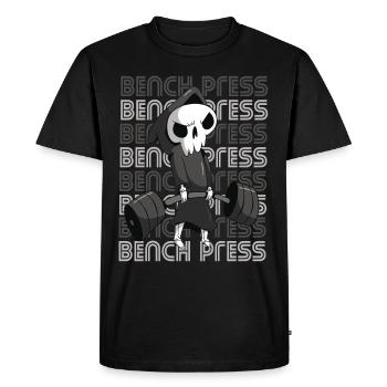 Banc de la mort Entraînement Motivation Soulevé de terre Salle de gym - T-shirt Premium bio Homme - noir - Devant - Nico (187cm)