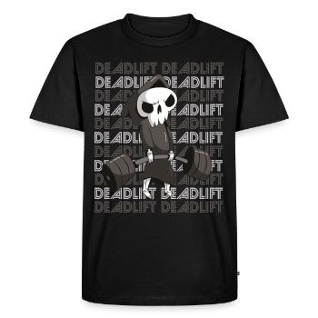 Deadlift Till Death Gym Workout Motivation - T-shirt Premium bio Homme - noir - Devant - Nico (187cm)