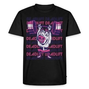 Deadlift Gym Workout Motivation Strong Bull Wt - Men's Premium Organic T-Shirt - black - Front - Nico (187cm)