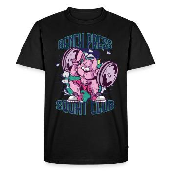 Squat Club Gym Rabbit Gym Workout Motivation - Men's Premium Organic T-Shirt - black - Front - Nico (187cm)