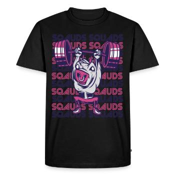 Squads Gym Workout Motivation Strong Bull Krafttra - Men's Premium Organic T-Shirt - black - Front - Nico (187cm)