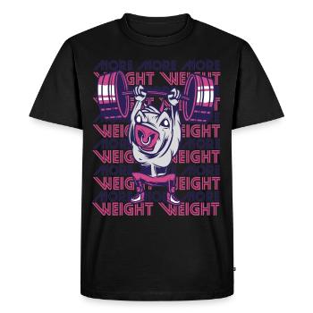 Plus de poids Gym Entraînement Motivation Bull Krafttrai - T-shirt Premium bio Homme - noir - Devant - Nico (187cm)