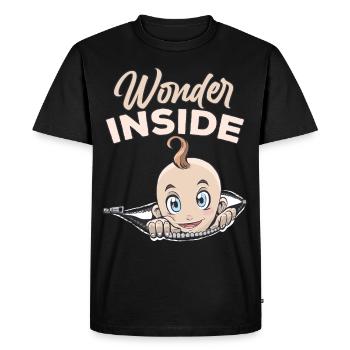 Miracles Inside Baby Inside Cute Pregnant - Men's Premium Organic T-Shirt - black - Front - Nico (187cm)