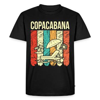Copacabana Vacances Rio Palms Summer Beach Sun B - T-shirt Premium bio Homme - noir - Devant - Nico (187cm)