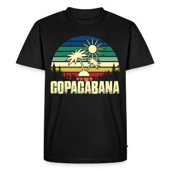 Rio Beach Copacabana Holiday Palms Summer Sun Bra - T-shirt Premium bio Homme - noir - Devant - Nico (187cm)