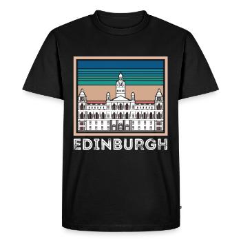 Ecosse Souvenir Ecosse Edimbourg Touristes - T-shirt Premium bio Homme - noir - Devant - Nico (187cm)
