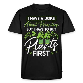 Plant Lovers Gardening Garden Gardeners - Men's Premium Organic T-Shirt - black - Front - Nico (187cm)