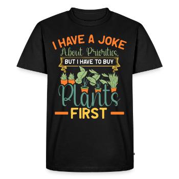 Plant Lovers Gardening Garden Gardeners - Men's Premium Organic T-Shirt - black - Front - Nico (187cm)