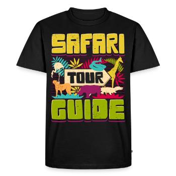 Safari Tour Guide - Men's Premium Organic T-Shirt - black - Front - Nico (187cm)