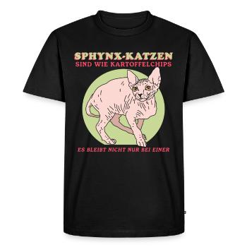 Sphynx Cat Cat Owner Cat Owner Gift - Men's Premium Organic T-Shirt - black - Front - Nico (187cm)