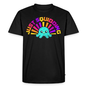 Poulpe Poulpe Tentacule de mer Poulpe Poulpe Poulpe Poulpe - T-shirt Premium bio Homme - noir - Devant - Nico (187cm)