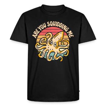 Poulpe Poulpe Tentacule de mer Poulpe Poulpe Poulpe Poulpe - T-shirt Premium bio Homme - noir - Devant - Nico (187cm)