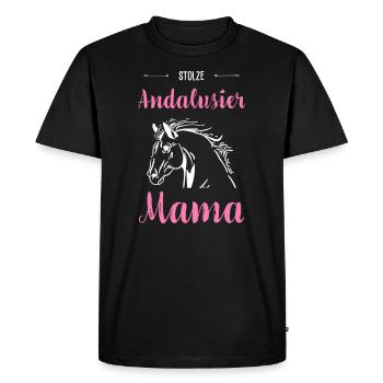 Andalusian I Pony Horse Saying Motif for Rider - Men's Premium Organic T-Shirt - black - Front - Nico (187cm)