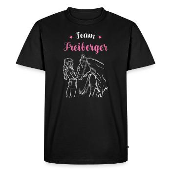 Freiberger I Pony Horse Saying Motif for Rider - Men's Premium Organic T-Shirt - black - Front - Nico (187cm)