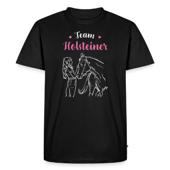 Holsteiner I Pony Horse Saying Motif for Rider - Men's Premium Organic T-Shirt - black - Front - Nico (187cm)