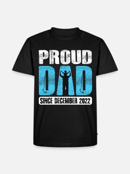Proud Dad Since December 2022 - Men's Premium Organic T-Shirt - black