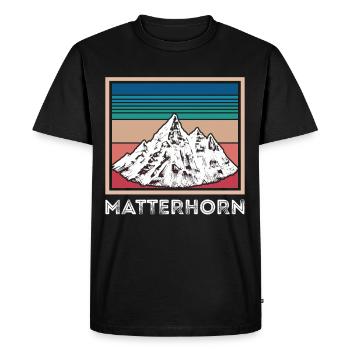 Alpen Cervin Suisse Souvenir Ski Zermatt Skif - T-shirt Premium bio Homme - noir - Devant - Nico (187cm)