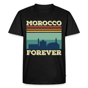 Morocco forever Africa Gibraltar Moroccan Souv - Men's Premium Organic T-Shirt - black - Front - Nico (187cm)