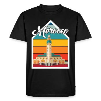 Afrique Souvenir Maroc Skyline Marok africain - T-shirt Premium bio Homme - noir - Devant - Nico (187cm)