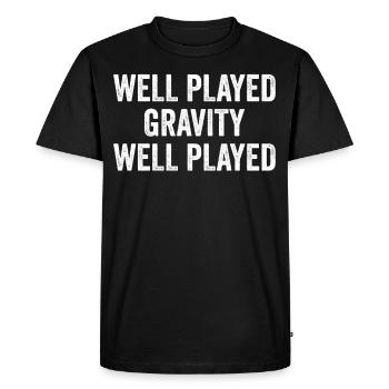 Broken arm - Men's Premium Organic T-Shirt - black - Front - Nico (187cm)