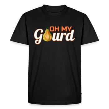Logo Oh My Gourd pour Happy Thanksgiving - T-shirt Premium bio Homme - noir - Devant - Nico (187cm)