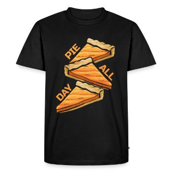 Pumpkin Pie All Day On Thanksgiving - Men's Premium Organic T-Shirt - black - Front - Nico (187cm)