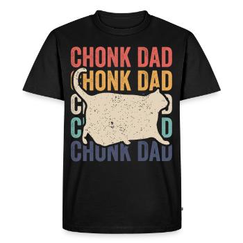 Chonk Meme Cat Chonk Dad - Men's Premium Organic T-Shirt - black - Front - Nico (187cm)
