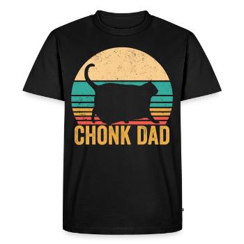 Chonk Meme Cat Chonk Dad - Men's Premium Organic T-Shirt - black - Front - Nico (187cm)