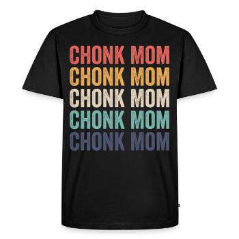 Chonk Meme Cat Chonk Mom - Men's Premium Organic T-Shirt - black - Front - Nico (187cm)