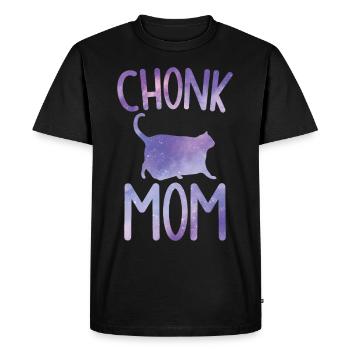 Chonk Meme Cat Chonk Mama - Men's Premium Organic T-Shirt - black - Front - Nico (187cm)