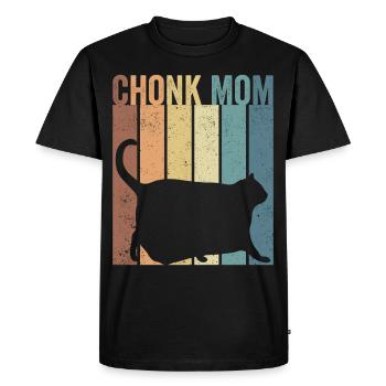 Chonk Meme Cat Chonk Mom - Men's Premium Organic T-Shirt - black - Front - Nico (187cm)