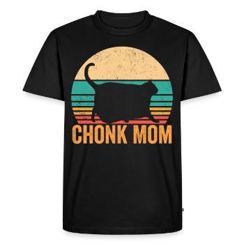 Chonk Meme Cat Chonk Mama - Men's Premium Organic T-Shirt - black - Front - Nico (187cm)