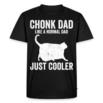 Chonk Meme Cat - Men's Premium Organic T-Shirt - black - Front - Nico (187cm)