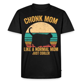 Chonk Meme Cat - Men's Premium Organic T-Shirt - black - Front - Nico (187cm)