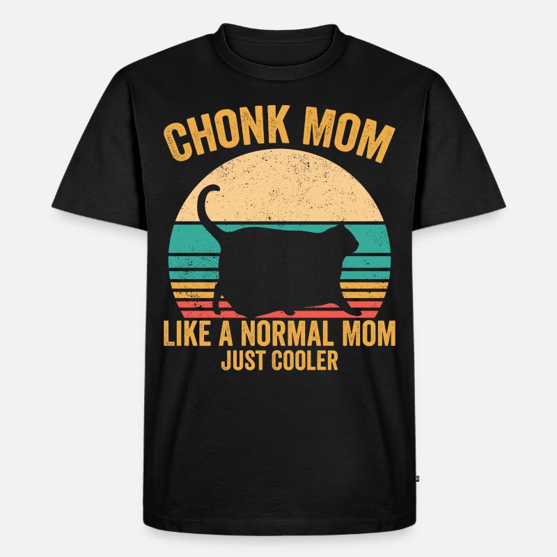 Chonk Meme Katze - Männer Premium Bio T-Shirt - Schwarz