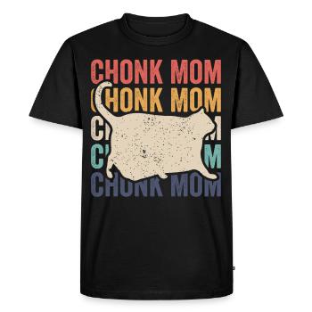 Chonk Meme Cat Chonk Mama - Men's Premium Organic T-Shirt - black - Front - Nico (187cm)