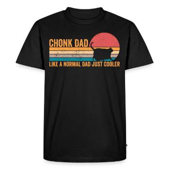 Chonk Meme Cat - Men's Premium Organic T-Shirt - black - Front - Nico (187cm)